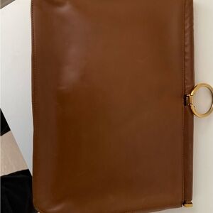 Fratelli Rossetti Black and Brown Leather Bag with Gold Accent